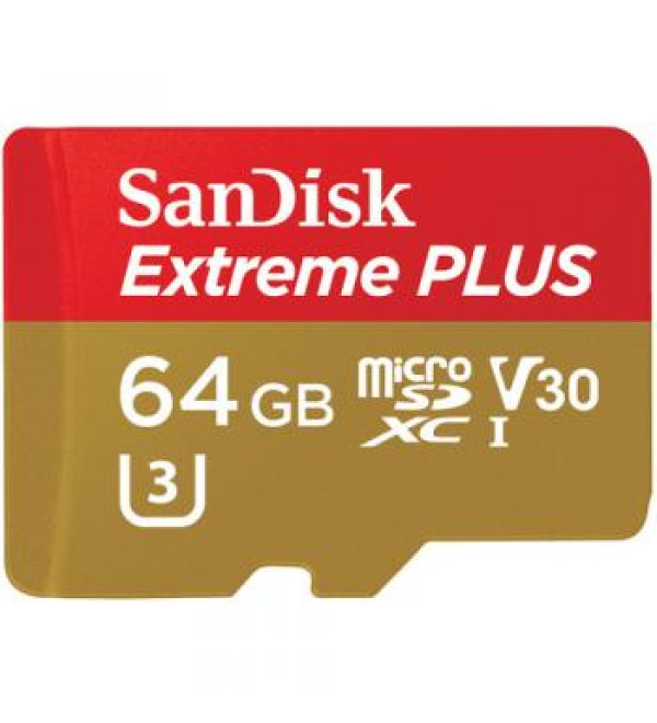 SanDisk 64GB Extreme PLUS UHS-I microSDXC Memory Card